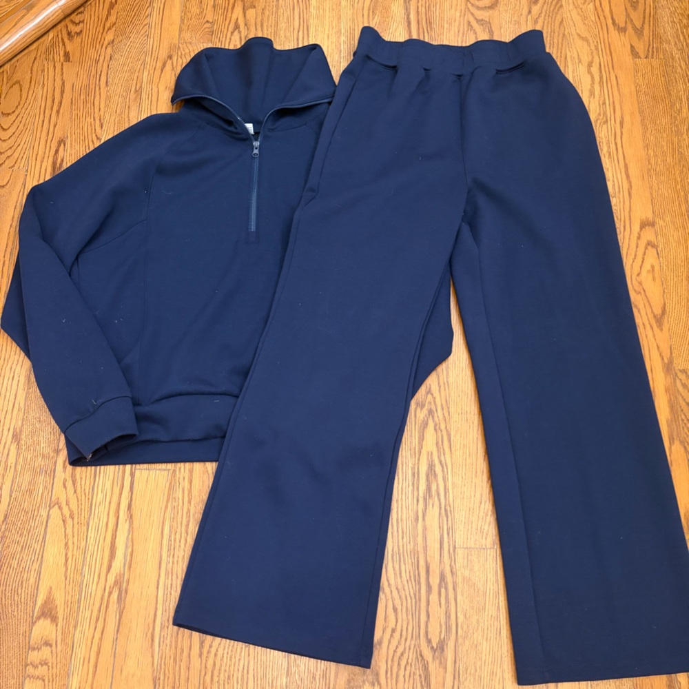 ANRABESS Two-Piece Lounge Set – Navy Blue – Size S - Picture 3 of 3